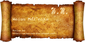 Weiss Mónika névjegykártya